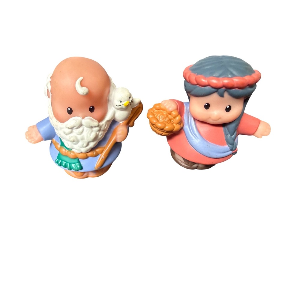 Fisher Price Little People Noahs Ark Replacement Figures Noah and Wife Naamah